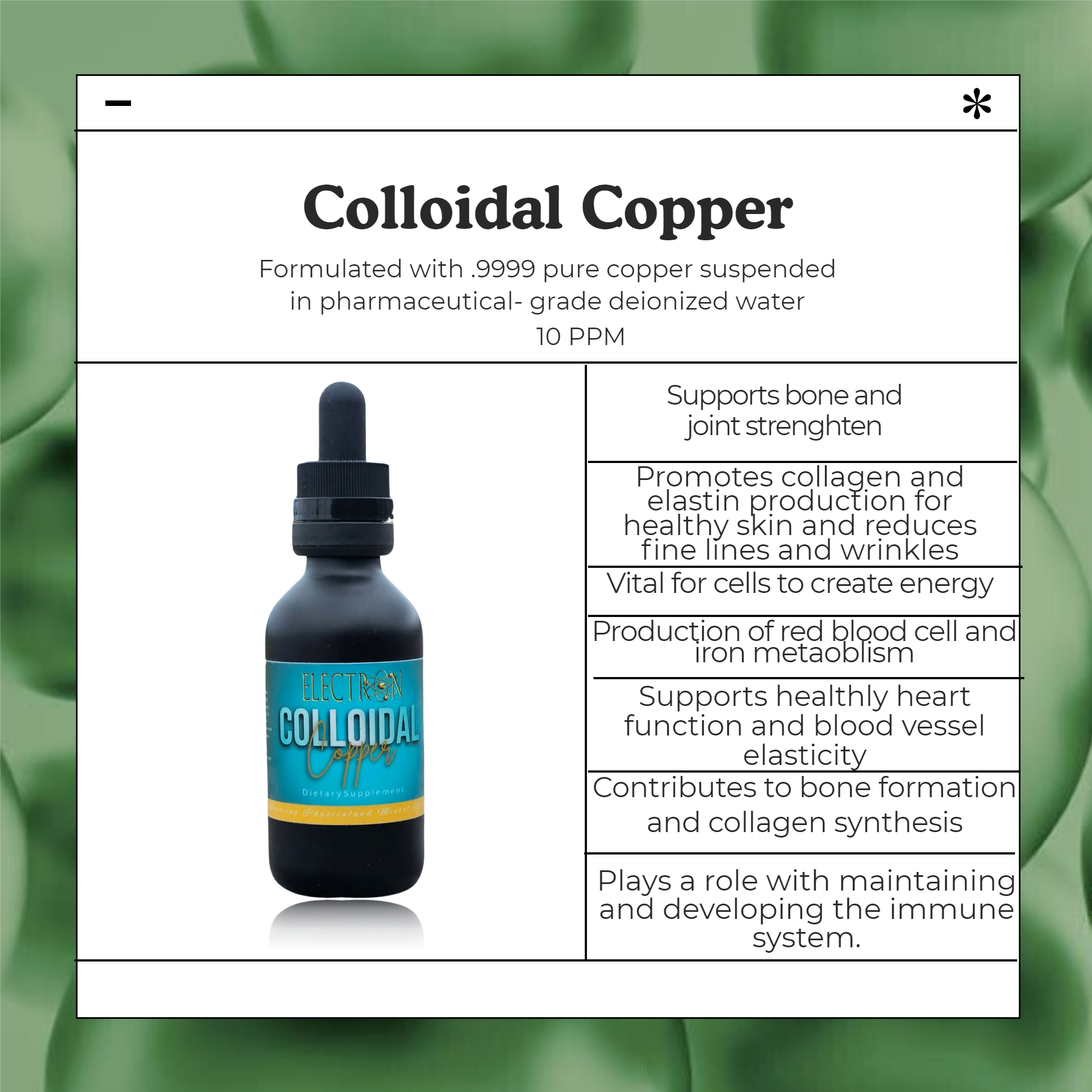 Colloidal Copper Benefits